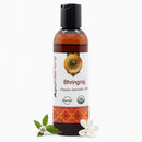 Bottle of AyuMandira Bhringraj Organic Ayurvedic Oil on a white background