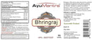 AyuMantra Bhringraj supplement label with product details and branding.