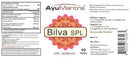 AyuMantra Bilva SPL label with product details and branding.
