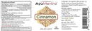 AyuMantra Cinnamon supplement label with branding and product details.