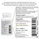 Back label of a white bottle with text and barcodes on a white background