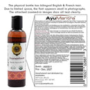 AyuMantra Dhaanwantharam organic ayurvedic oil bottle with label showing product details.
