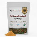 AyuMantra Kottamchukkadi Powder packaging with powder in front