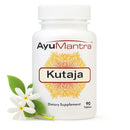 AyuMantra Kutaja dietary supplement bottle with a white background