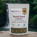 AyuMantra Kutaj Seed Powder package on a natural background