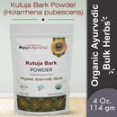 AyuMantra Kutuja Bark Powder packaging on a light gray background