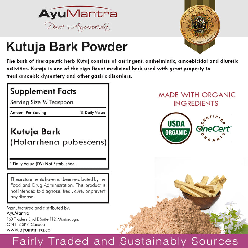 Kutuja Bark Powder (Holarrhena Antidysenterica)