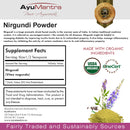 Poudre de Nirgundi (Vitex negundo)