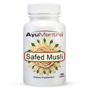 AyuMantra Safed Musli dietary supplement bottle on a white background