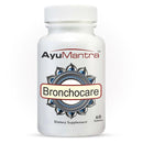 AyuMantra Bronchocare dietary supplement bottle on a white background.