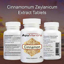 AyuMantra Cinnamon Zeylanicum Extract Tablets with sunset background