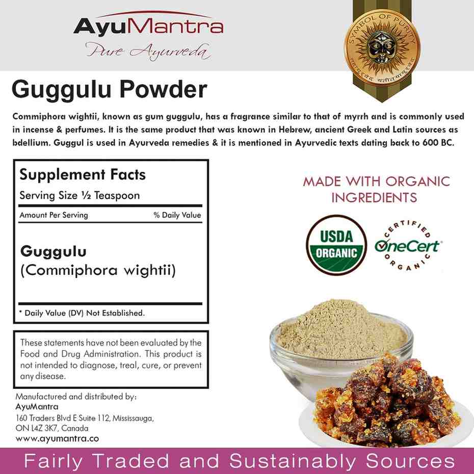 Kaggu Shell Powder Buy Ayurvedic Guggulu Powder Online | Canada & USA | Ayumantra
