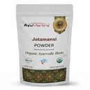 AyuMantra Jatamansi Powder packaging on a white background