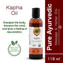 Bottle of Kapha Oil with Ayurveda Menta branding on a white background