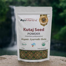 AyuMantra Kutaj Seed Powder package on a natural background