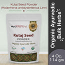 Kutaj Seed Powder package with AyuMantra branding on a light background