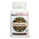 AyuMantra Madhuant supplement bottle on a white background