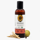 Bottle of Mahanarayan Organic Ayurvedic Oil with a white background