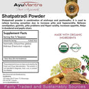 AyuMantra Shatpatradi Powder label with supplement facts and product details.