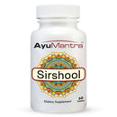 Front label of AyuMantra Sirshool Tablets dietary supplement bottle on white background.