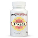 Front view of AyuMantra Trikatu tablets bottle showing the product label clearly.