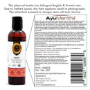 AyuMantra Neem oil bottle with label and text on a white background