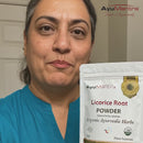 Racine de réglisse/poudre de Yastimadhu (Glycyrrhiza glabra)