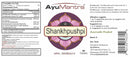 AyuMantra Shankhpushpi label with product details and branding.